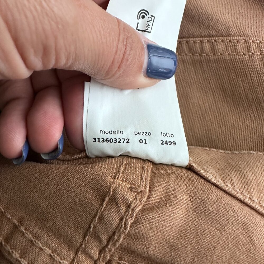 NWT Marella Sport High Rise Flare Crop Jeans Brown 6 #1224 - Picture 6 of 8